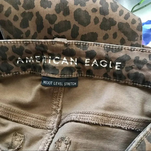 American Eagle NWOT Leopard Print Super Hi-Rise Jegging Various - Picture 10 of 12